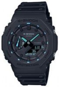 Casio G-Shock 2100 Utility Black Series Blue Detailing GA-2100-1A2ER