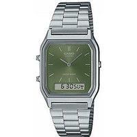 Casio Unisex/'s Analogue-Digital Quartz Watch with Stainless Steel Strap AQ-230A-3AMQYES