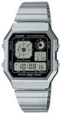 Casio Digital Watch Vintage Collection Silver World Time A130WE-1AEF