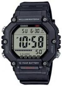 Casio Men's Grey Dial Black Strap Digital Watch
