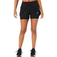 Asics Womens Running Road 2In1 Shorts - Black
