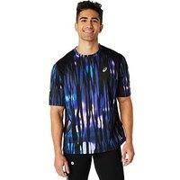 Asics Mens Running Road Lite-Show Short Sleeve Top - Black/Blue