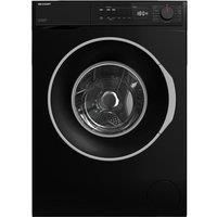 Sharp ES-NFB814BBMA Washing Machine - Black - 8kg - 1400 rpm - Freestanding