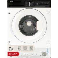 Sharp ES-NIH714BWA-EN 7Kg Washing Machine 1400 RPM A Rated White 1400 RPM