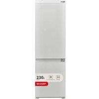 SHARP SJ-BE237M01X-EN Integrated 70/30 Fridge Freezer - Sliding Hinge, White
