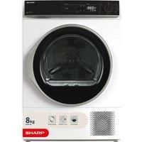 SHARP KD-NHA8S6GW1D-EN 8 kg Heat Pump Tumble Dryer - White, White