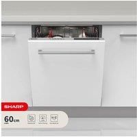 SHARP QW-NI15I49D3X-EN Full-size Fully Integrated Dishwasher, White