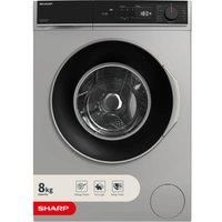 SHARP ES-NFA814BA1NA-EN 8 kg 1400 Spin Washing Machine - Silver, Silver/Grey