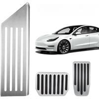 For Tesla Model 3 Y Brake Pedals Foot Rest Accelerator Car Pedal Rubber Pad Cover Aluminum Alloy