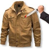 Men Plus Size Jacket Anti-Cut Anti-Stab Self-Defense Flexible Invisible-Jacket Stand Collar Fashion
