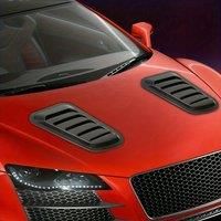 2PCS Car Universal Vent Side Vent Hood Air Outlet Decorative Vents Carbon Fiber False Vent Hood