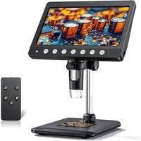 7inch 5MP Digital Microscope 1200X Magnification Coin Microscope 8LEDs USB Video Microscopio for