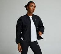 Asics Womens Nagino Run Adjustable Jacket - Black - Size M
