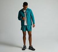 ASICS 2011C991-300 FUJITRAIL PACKABLE WINDBREAKER Jacket Men/'s RAINY LAKE/BIRCH Size S