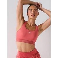 Asics Womens Running Road Compression Sports Bra - Pink