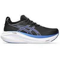 ASICS Men/'s Gel-Nimbus 27 Sneaker, Black Dark Cobalt, 6.5 UK