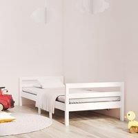Bed Frame White 75x190 cm Small Single Solid Wood Pine