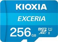 KIOXIA LMEX1L256GG2 Exceria Sd MicroSd Memory Card, 100Mb/s Full HD Recording, Blue, 256 gb