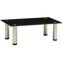 TV Stand Black 40x35x17 cm Tempered Glass