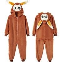 Unisex Black Adorable Cartoon Snuggy Onesies for Kids & Adults