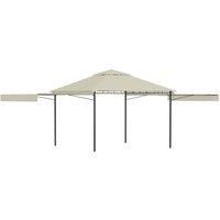 Gazebo with Double Extended Roofs 3x3x2.75 m Cream 180 g/m