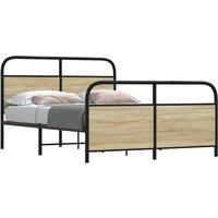 Bed Frame Without Mattress 120x190 cm Small Double Sonoma Oak Engineered Wood