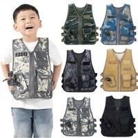 12 color children's tactical vest camouflage Oxford outdoor game adventure play top