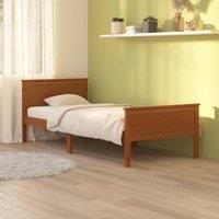Bed Frame Honey Brown Solid Wood Pine 100x200 cm