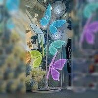 Wedding Light Butterflies LED 5PCs Romantic Creative Lace Hanging Butterfly Lamps Road Load Walkway