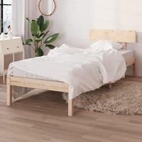 Bed Frame Solid Wood Pine 90x200 cm