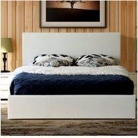 Ottoman Double Storage Bed Faux Leather with Gas Lift Up Base