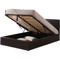 Faux Leather Ottoman Storage Bed Single Small Double Double King in Black Brown