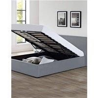 Modernique® Grey Faux Leather Storage Ottoman Gas Lift Up Bed Frame in Single, Small Double, Double, King & Super King size (4ft6 Double)