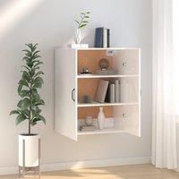 Hanging Cabinet High Gloss White 69,5x34x90 cm Engineered Wood
