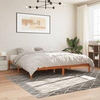 Berkfield Home Bed Frame without Mattress Wax Brown 200x200 cm Solid Wood Pine