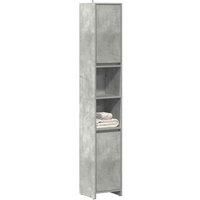 Bathroom Cabinet Concrete Grey 30x30x183.5 cm Engineered Wood