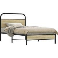 Bed Frame without Mattress 100x200 cm Sonoma Oak Engineered Wood