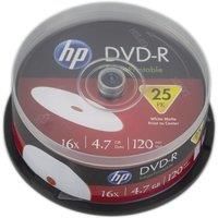 HP 16x Speed DVD-R Blank DVDs - Pack of 25