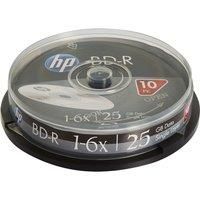 HP BD-R 6x Blu-ray Discs, 25GB - 10 Disc Cake Box