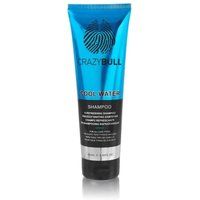 Crazy Bull Cool Water Clarifying Shampoo - Oily, Dry, & Itchy Scalp Shampoo with Menthol & Salicylic Acid - Vegan, & Non-Greasy, Oil Control Formula for Men - Travel Size, No Conditioner Needed, 250ml