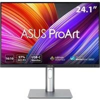 ASUS ProArt Display PA248CRV Professional Monitor - 24.1 Inch, IPS, 16:10, 1920 x 1200, 97% DCI-P3, Colour Accuracy £E < 2, Calman Verified, HDR-10, USB-C PD 96W, Ergonomic Stand, Green Sustainability