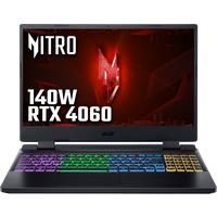ACER Nitro 5 15.6" Gaming Laptop - IntelCore£ i5, RTX 4060, 512 GB SSD, Black
