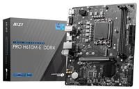 MSI PRO H610M-E DDR4 Motherboard, Micro-ATX - Supports Intel 12th Gen Core Processors, LGA 1700 - 2 x DIMMs (3200MHz), 1x PCIe 4.0 x16 slot, 1 x M.2 Gen3, USB 3.2 Gen1, 1G LAN, HDMI 1.4 & VGA