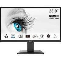 MSI PRO MP2412 23.8 Inch Monitor, Full HD (1920 x 1080), 100Hz, VA, 4ms, FreeSync, HDMI, VGA, Anti-Glare, Anti-Flicker, Less Blue light, TÜV Certified, VESA, Kensington, Black