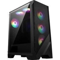 MSI MAG FORGE 120A AIRFLOW Mid-Tower PC Case - ATX Capacity, RTX 40 GPU Support, Auto-RGB Fans, Magnetic Dust Filters, Tempered Glass, USB 3.2 Gen 1 Type-A