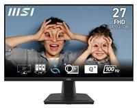 MSI PRO MP275 27 Inch Full HD Office Monitor - 1920 x 1080 IPS Panel, 100 Hz, Eye-Friendly Screen, Built-in Speakers, Tilt-Adjustable - HDMI 1.4b, D-Sub (VGA)