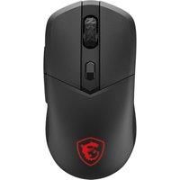 MSI VERSA 300 ELITE WIRELESS Gaming Mouse - 26000 DPI Optical Sensor, 1000 Hz polling rate, Symmetrical, 60M+ Click OMRON Switches, 6 Buttons, 200-Hour Battery, 1ms Latency, RGB, 65g - Wired/Wireless