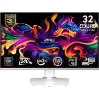 MSI MPG 321URXW QD-OLED 31.5 Inch 4K UHD Gaming Monitor - 3840 x 2160 Quantum Dot OLED Panel, 240Hz / 0.03ms, 99% DCI-P3, £E£2, DisplayHDR True Black 400, KVM, RGB - DP 1.4a, HDMI 2.1, USB Type-C