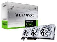 MSI NVIDIA GeForce RTX 5080 16G VENTUS 3X OC WHITE GDDR7 256bit Gaming Graphics card, Boost Clock up to 2655 MHz, PCIe Gen 5, DLSS 4, DP 2.1 x 3, HDMI 2.1 x 1, SFF Ready