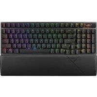 ASUS ROG Strix Scope II 96 Wireless Gaming Keyboard, Tri-Mode Connection, Dampening Foam & Switch-Dampening Pads, Hot-Swappable Pre-lubed ROG NX Snow Switches, PBT Keycaps, RGB-Black, UK Layout